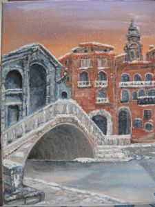 Voir le détail de cette oeuvre: pont de Rialto sous la neige